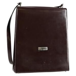 GUCCI Shoulder Bag Patent Leather Brown Silver 002 2046 002 2046